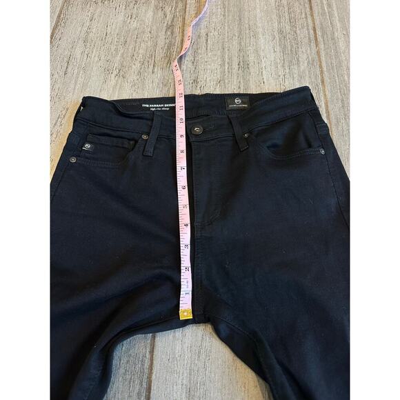AG Adriano Goldschmied Farrah High-Rise Skinny Ankle Jean Black size 25 R - Picture 3 of 8